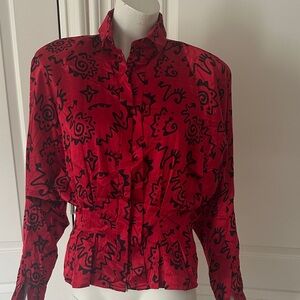 Y2K Kansai Yamamoto x Neiman Marcus Silk Blouse